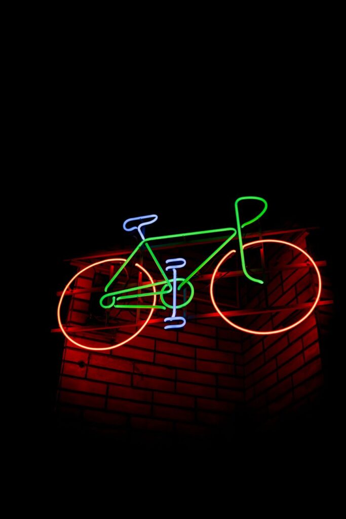 neon bicycle